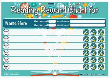 Personalised Reading Reward Chart Dry Wipe & Magnetic Mounts For 7 to 13 Years 